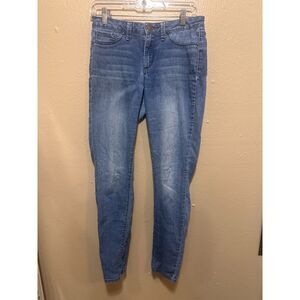 Kiss Me Super Skinny Jeans Blue Wash‎ Denim Womens Size Skinny Leg